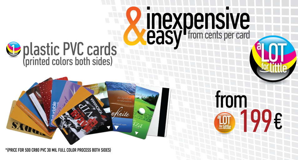 Plastic PVC cards (printed colors both sides - from €199